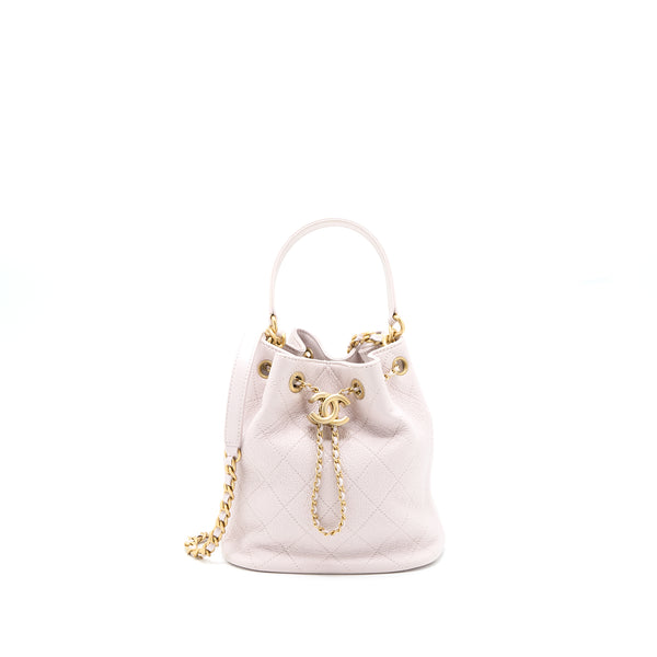 Chanel drawstring hotsell bag white