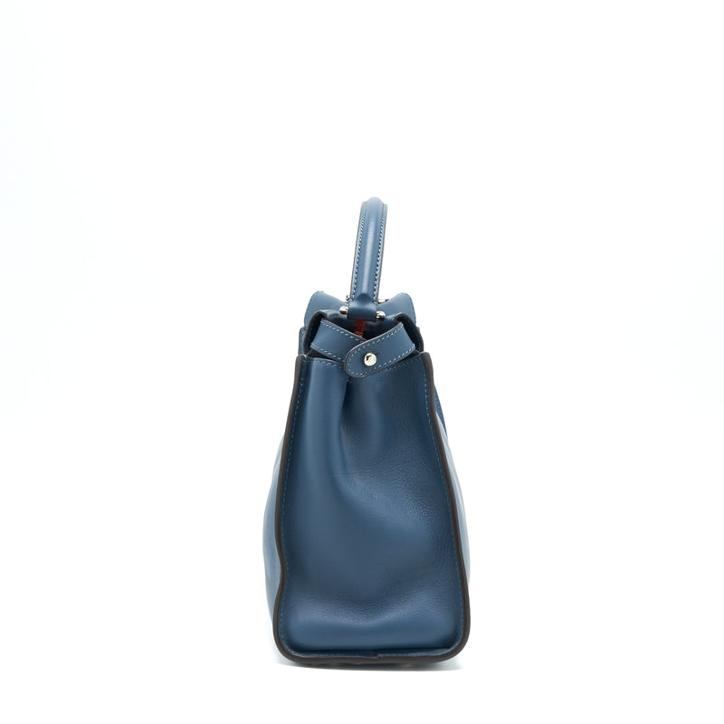 Fendi Medium Peekaboo Bag dark blue Multi colour Hardware