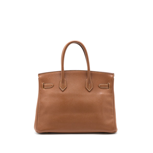 Hermes Birkin 30 Epsom Gold GHW Stamp Circle W