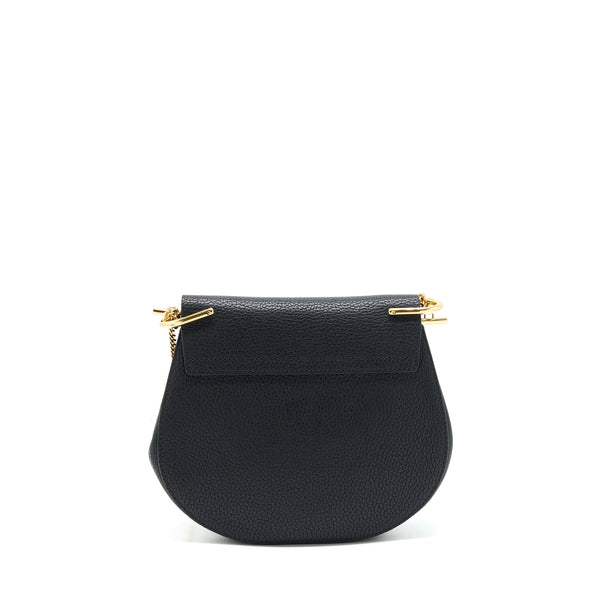 Chloe Drew Shoulder Bag grained calfskin Black GHW