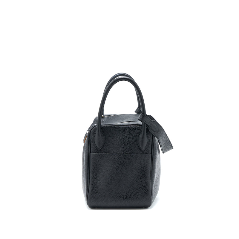 Hermes Lindy 30 Clemence Black/Toffee SHW Stamp C