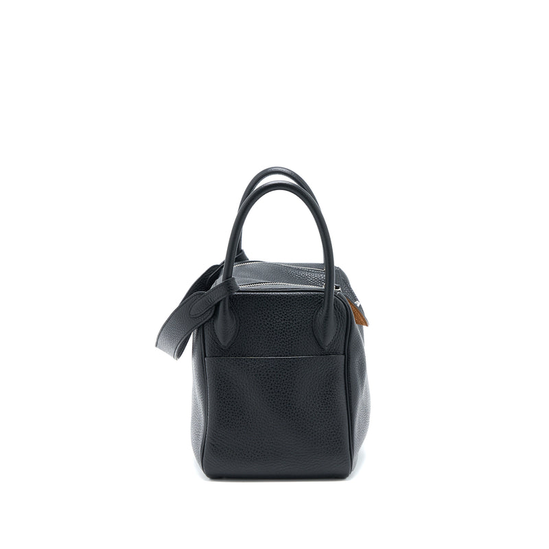 Hermes Lindy 30 Clemence Black/Toffee SHW Stamp C