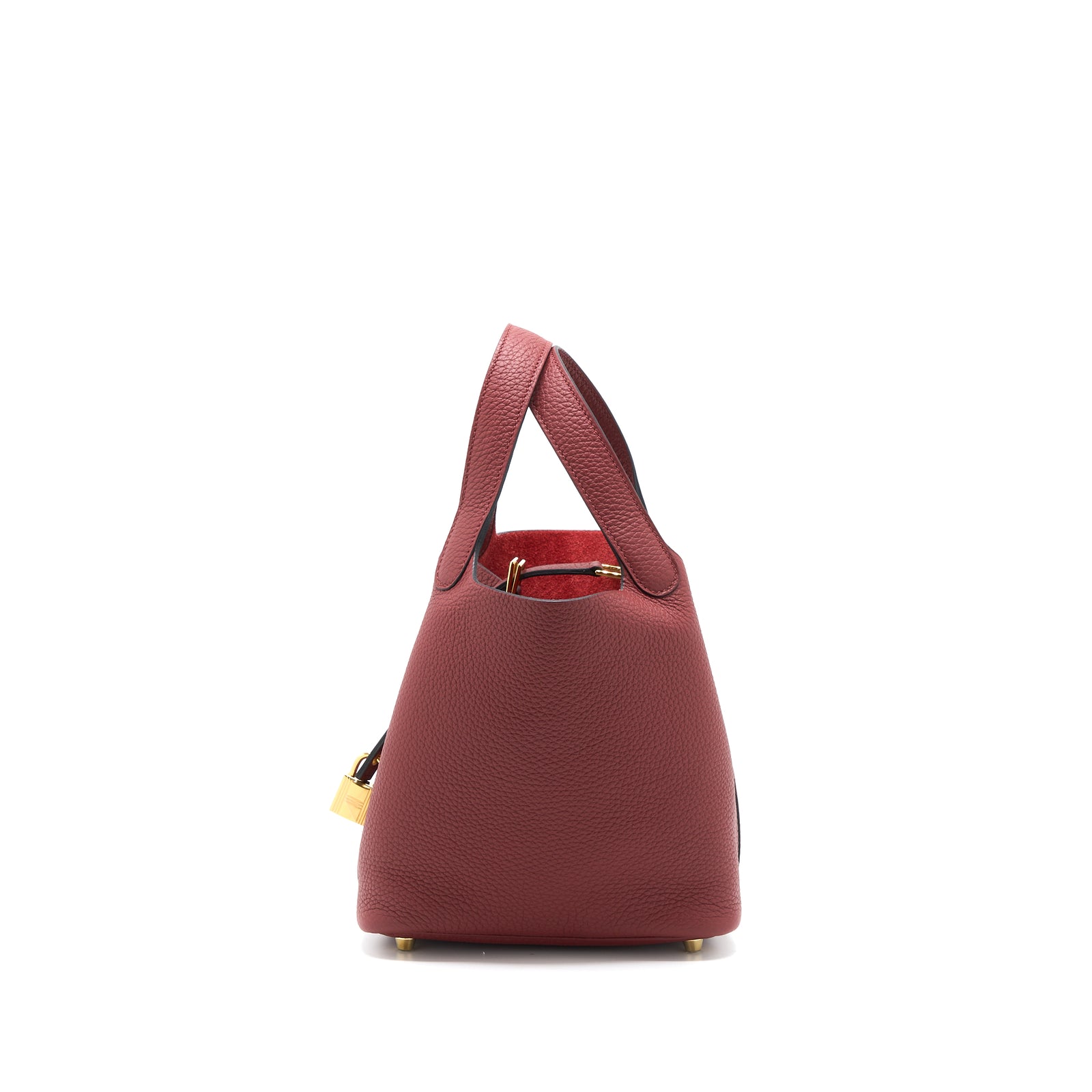 Hermes Picotin 18 Lock Bag Clemence Rouge H GHW Stamp U