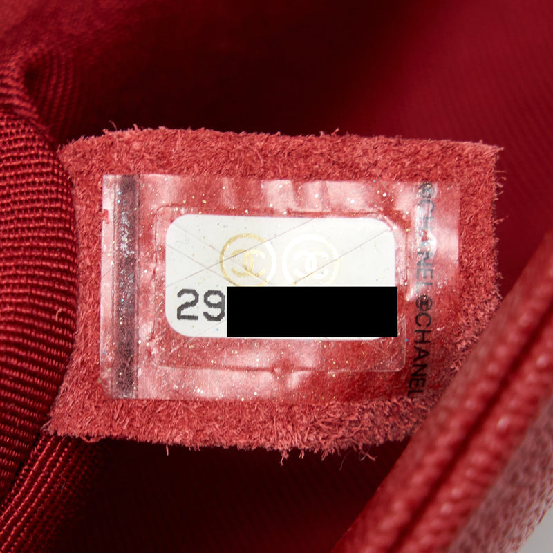 Chanel Medium Boy Bag Caviar Red SHW