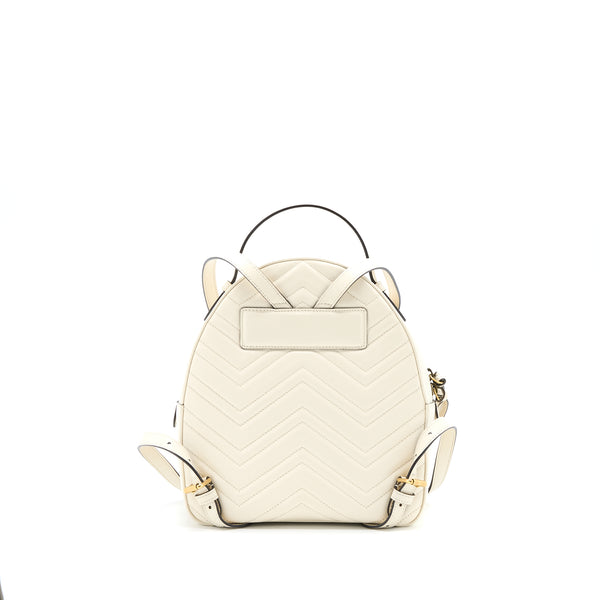 Gucci GG Marmont Backpack Calfskin White GHW
