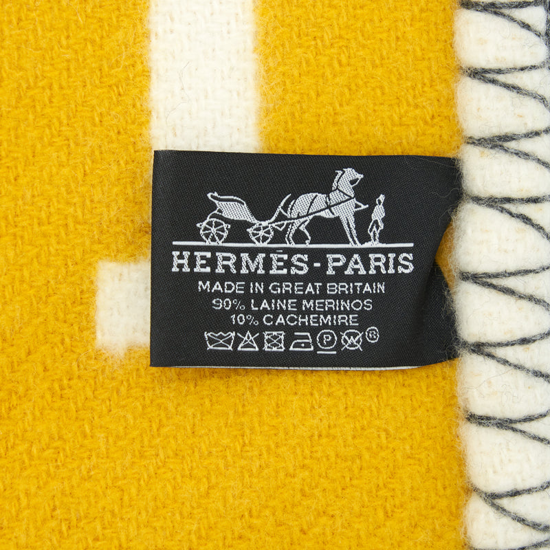 Hermes Avalon Throw Blanket Gris / Soleil