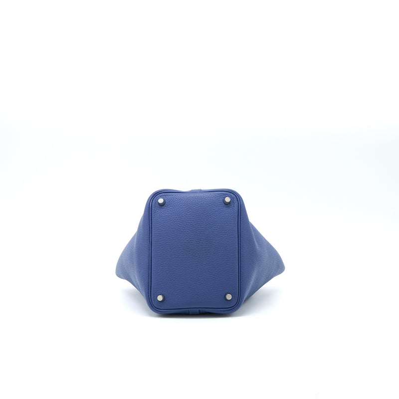 Hermes Picotin 18 Lock Bag Clemence Bleu Brighton/Capucine SHW Stamp C