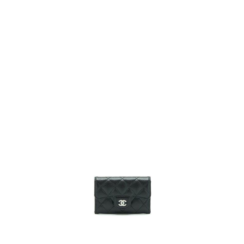 Chanel Classic Flap Card Holder Caviar Black SHW