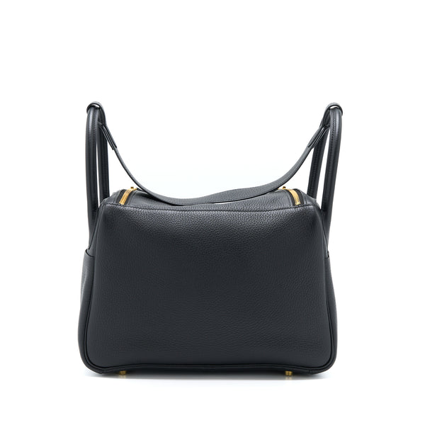 Hermes Lindy 30 Clemence Black GHW Stamp U