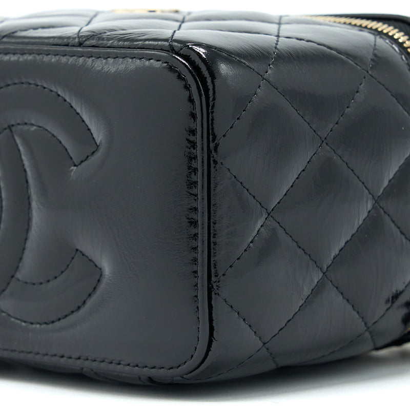 Chanel Vanity Case Glazed Lambskin Black LGHW