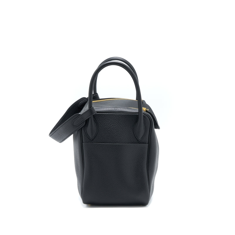 Hermes Lindy 30 Clemence Black GHW Stamp U