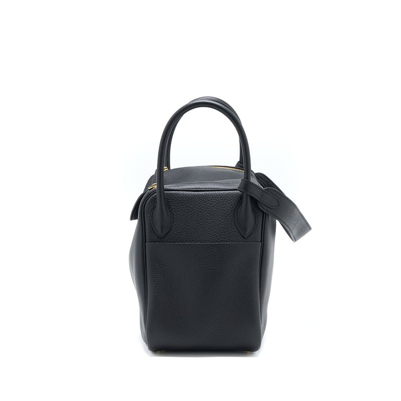Hermes Lindy 30 Clemence Black GHW Stamp U