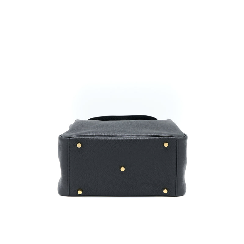 Hermes Lindy 30 Clemence Black GHW Stamp U