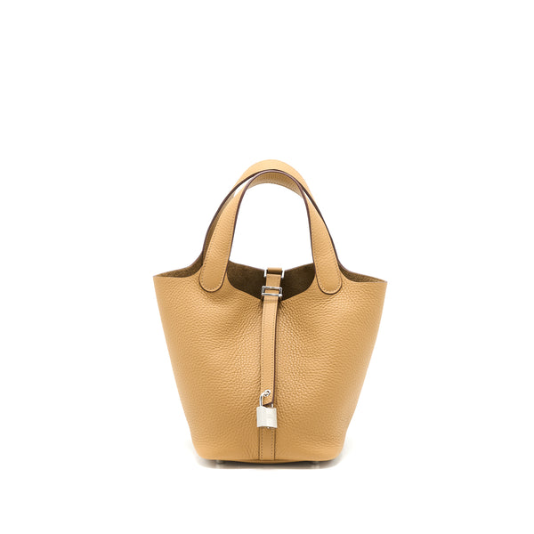 Hermes Picotin 18 Lock Bag Clemence Biscuit SHW Stamp U