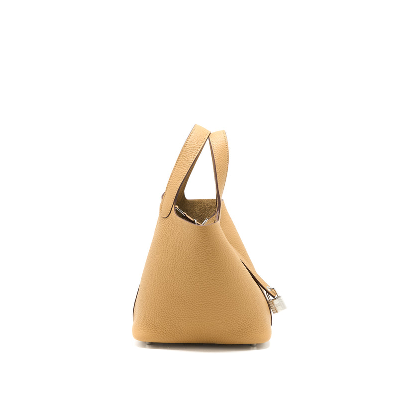 Hermes Picotin 18 Lock Bag Clemence Biscuit SHW Stamp U
