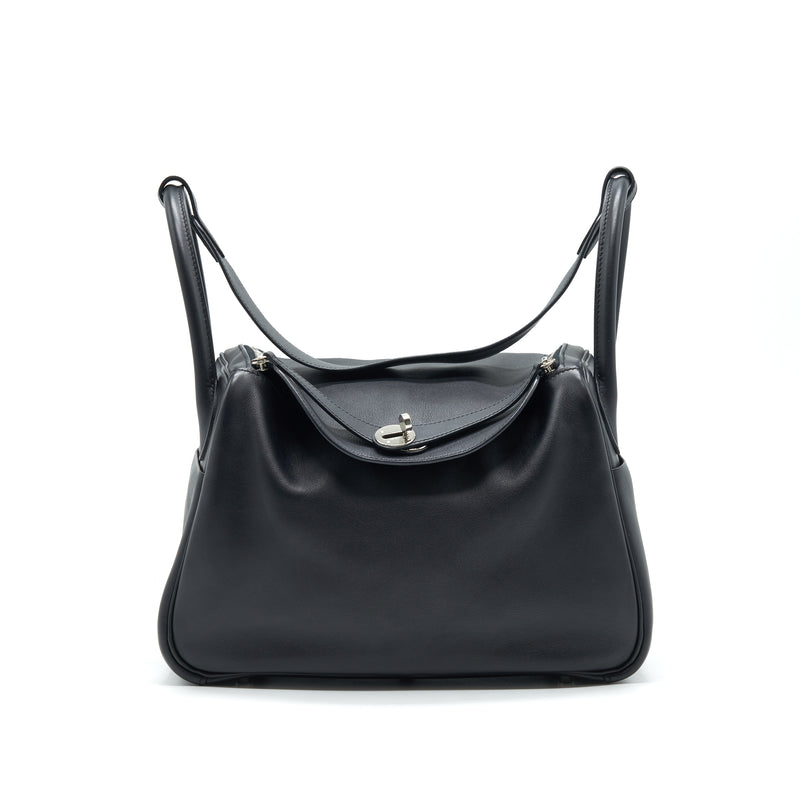 HERMES Lindy 30 Swift in Black SHW Stamp X