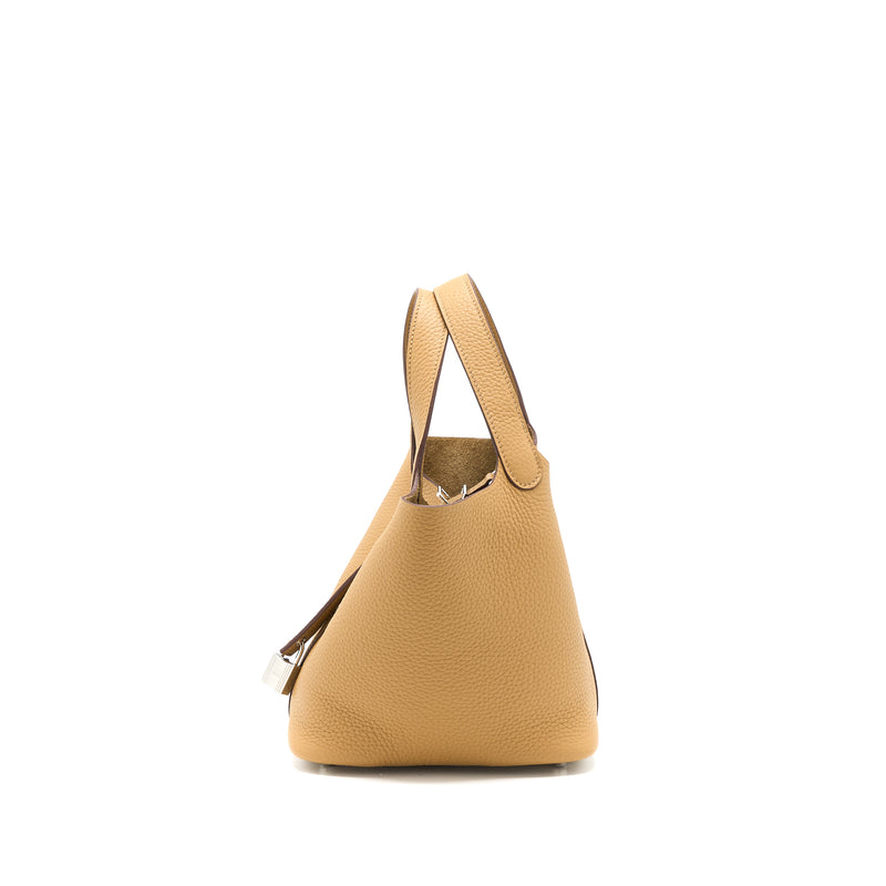 Hermes Picotin 18 Lock Bag Clemence Biscuit SHW Stamp U