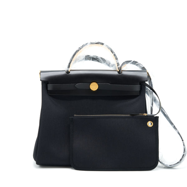 Hermes Herbag Retourne Zip 31 Bag Black GHW Stamp Y
