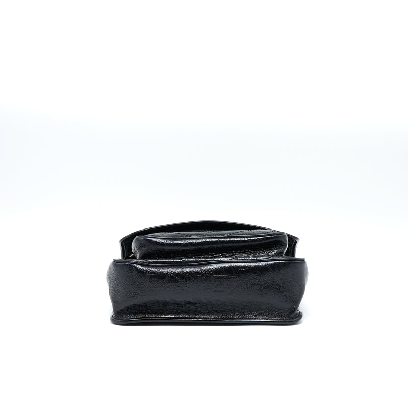 Saint Laurent Medium Niki Chain Bag Aged Calfskin Black Ruthenium Hardware