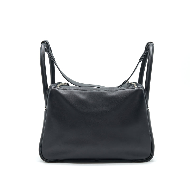HERMES Lindy 30 Swift in Black SHW Stamp X