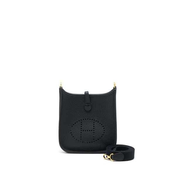 Hermes Mini Evelyne Clemence Black GHW Stamp Z