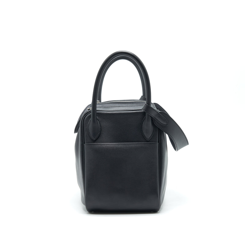 HERMES Lindy 30 Swift in Black SHW Stamp X