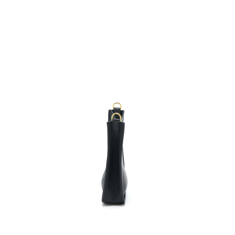 Hermes Mini Evelyne Clemence Black GHW Stamp Z