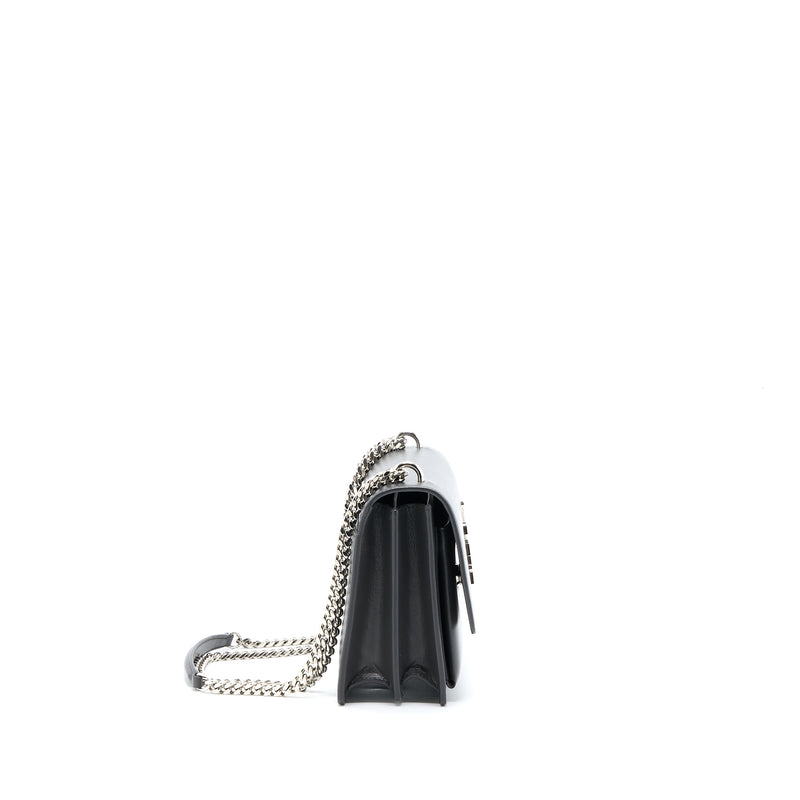 Saint Laurent Sunset Chain Bag Calfskin Dark Grey SHW