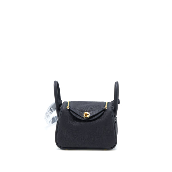 Hermes Mini Lindy Clemence 3Y Caban GHW Stamp U
