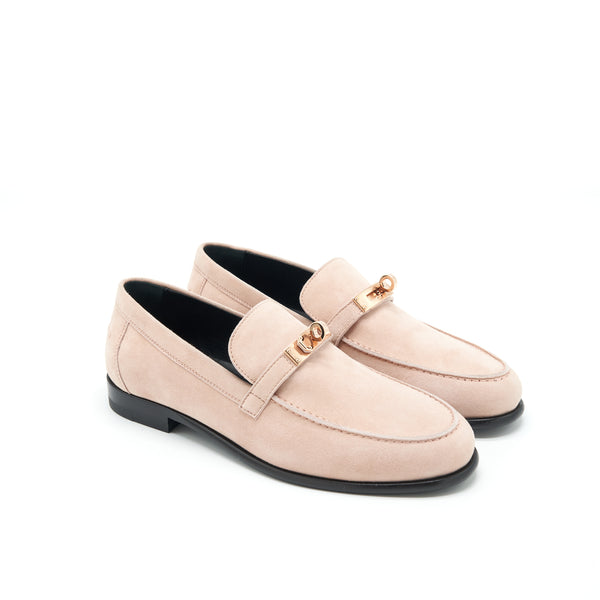 Hermes Size 37.5 Destin Loafer Chevre Velours