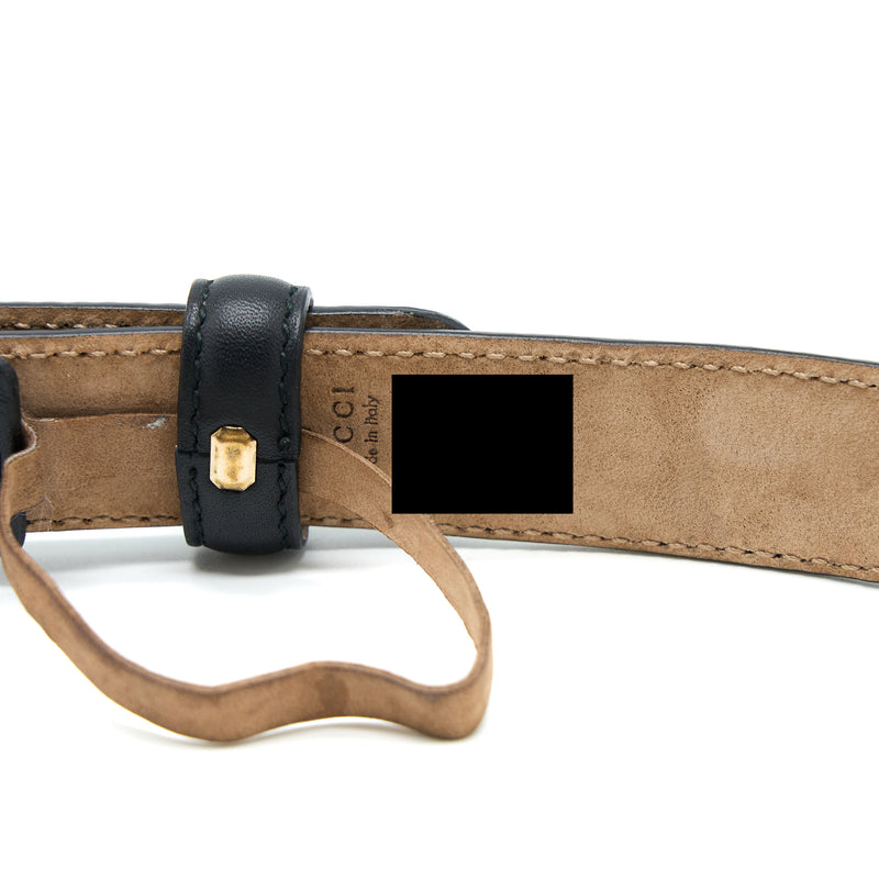 Gucci GG Logo Belt 85cm Black LGHW