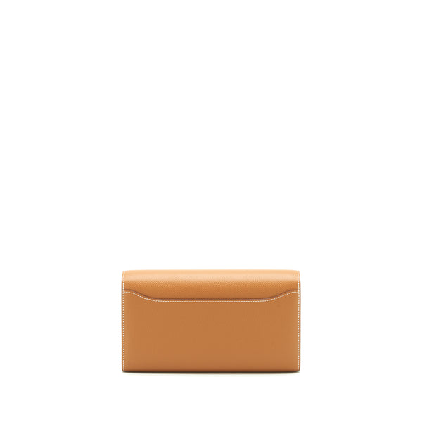 Hermes Constance Long To Go Wallet Epsom Gold GHW Stamp Z