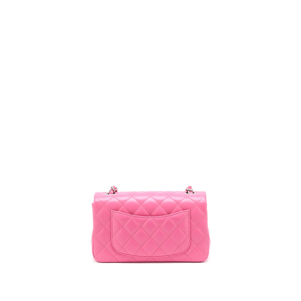 Chanel Classic Mini Rectangular Flap Bag Lambskin Pink SHW