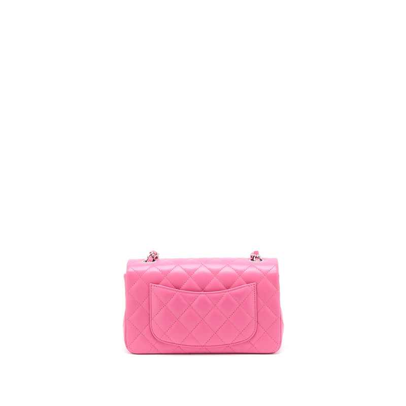 Chanel Classic Mini Rectangular Flap Bag Lambskin Pink SHW