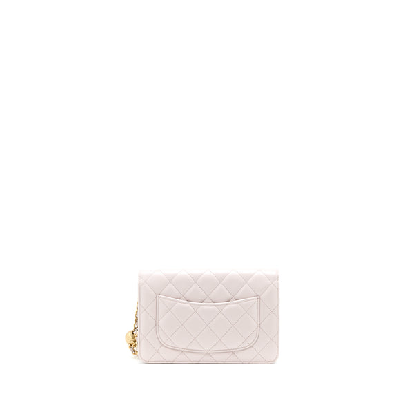 Chanel Pearl Crush Wallet on Chain Lambskin Lialic/Light Purple Brushed GHW (Microchip)