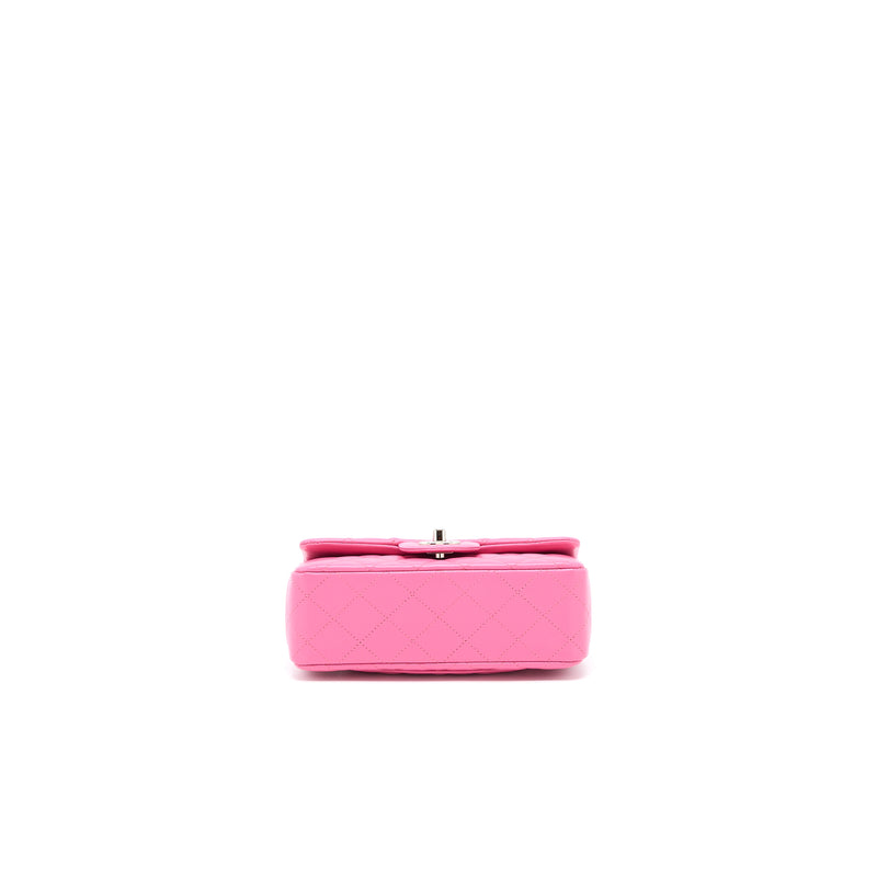 Chanel Classic Mini Rectangular Flap Bag Lambskin Pink SHW