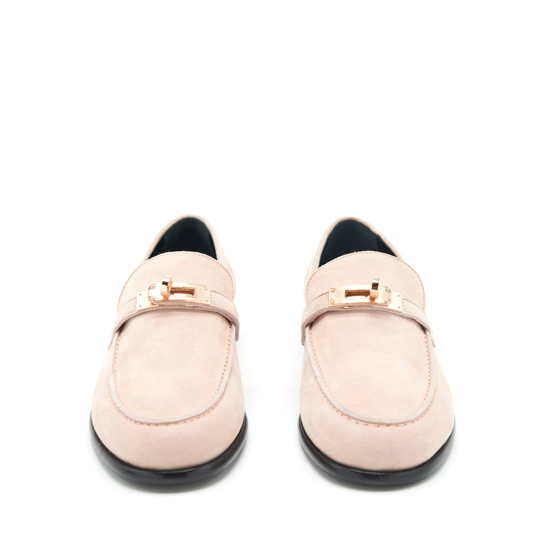 Hermes Size 37.5 Destin Loafer Chevre Velours