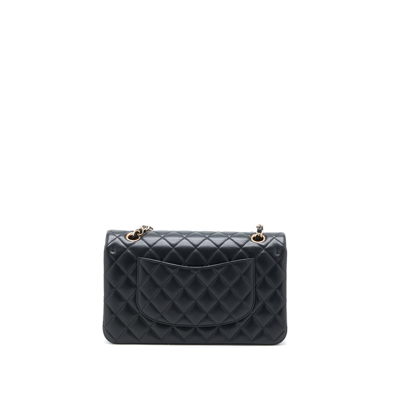 Chanel Medium Classic Flap Bag Lambskin Black RGHW (Microchip)