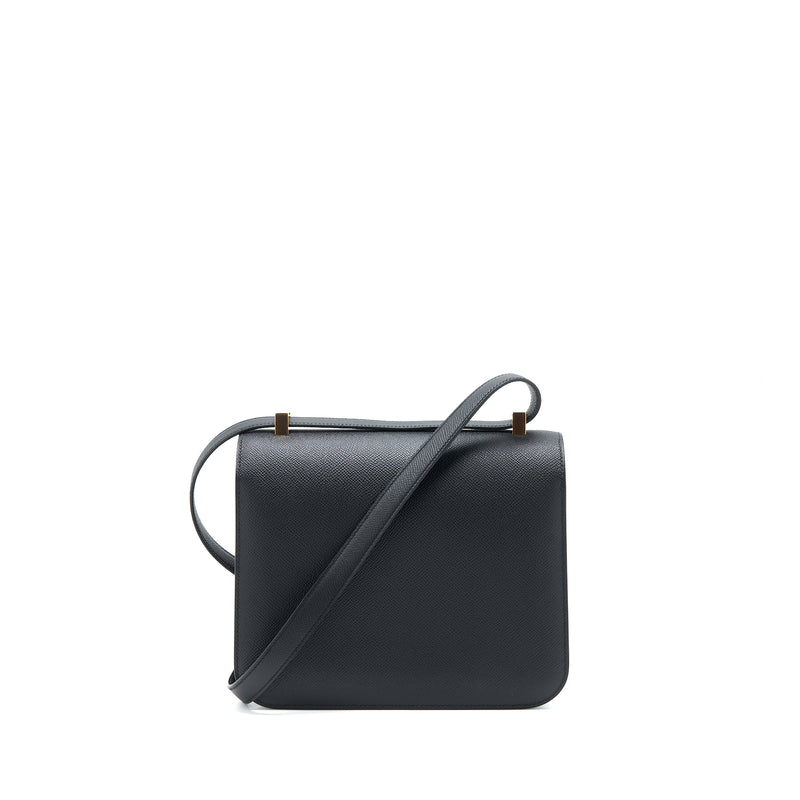 Hermes Constance 24 Epsom Black RGHW Stamp C