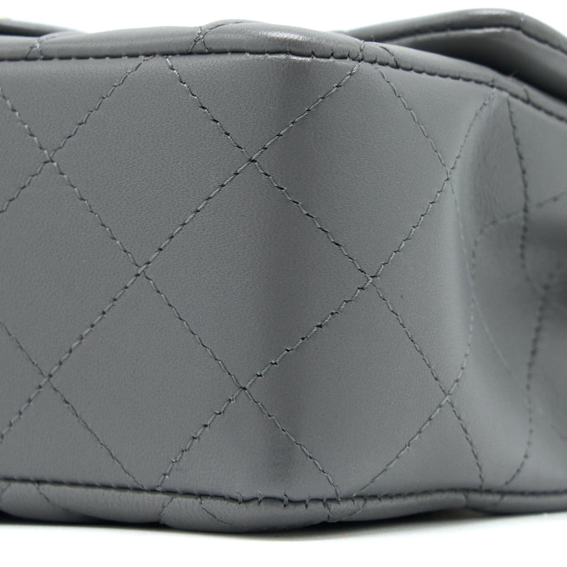 Chanel 22A Mini Rectangular Lambskin Grey LGHW(Microchip)
