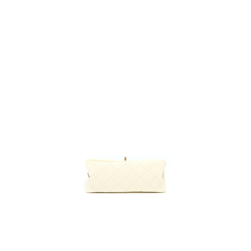 Chanel 20A Mini 2.55 Reissue Flap Bag Aged Calfskin Creamy White Brushed GHW