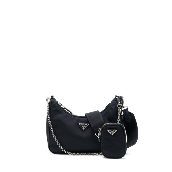 Prada Re-Edition 2005 Nylon Bag Black SHW