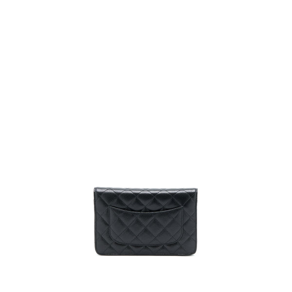 Chanel Classic Wallet on Chain Caviar Black GHW (Microchip)