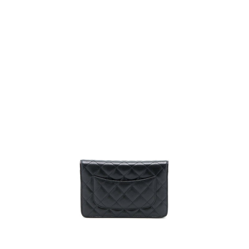 Chanel Classic Wallet on Chain Caviar Black GHW (Microchip)