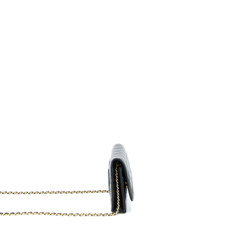 Chanel Classic Wallet on Chain Caviar Black GHW (Microchip)
