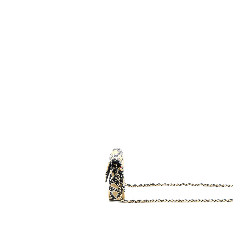 Chanel Mini Clutch with Chain Fabric Multicoloured LGHW (Microchip)
