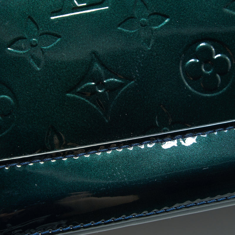 Louis Vuitton Alma Pm In Patent Forrest Green