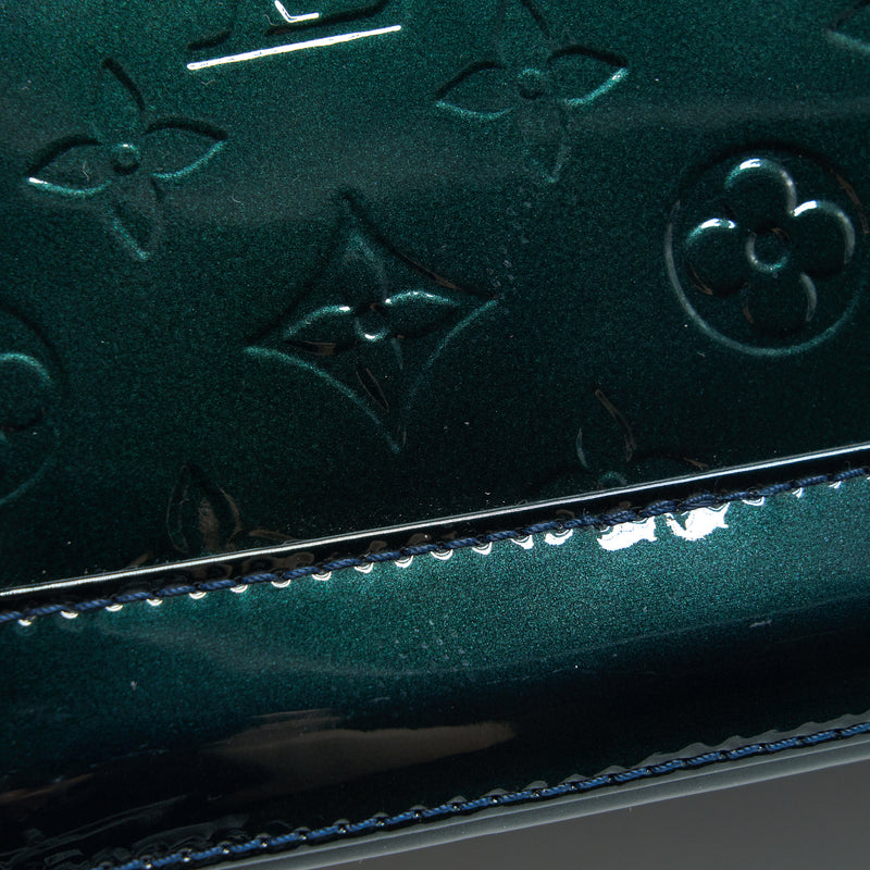 Louis Vuitton Alma Pm In Patent Forrest Green
