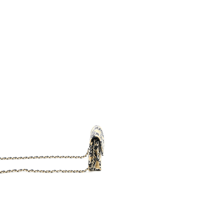 Chanel Mini Clutch with Chain Fabric Multicoloured LGHW (Microchip)
