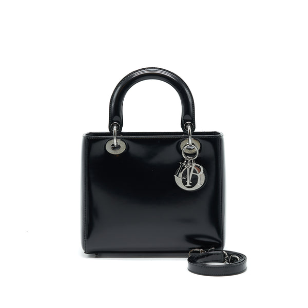 CHRISTIAN DIOR MEDIUM LADY DIOR CALFSKIN IN BLACK BHW